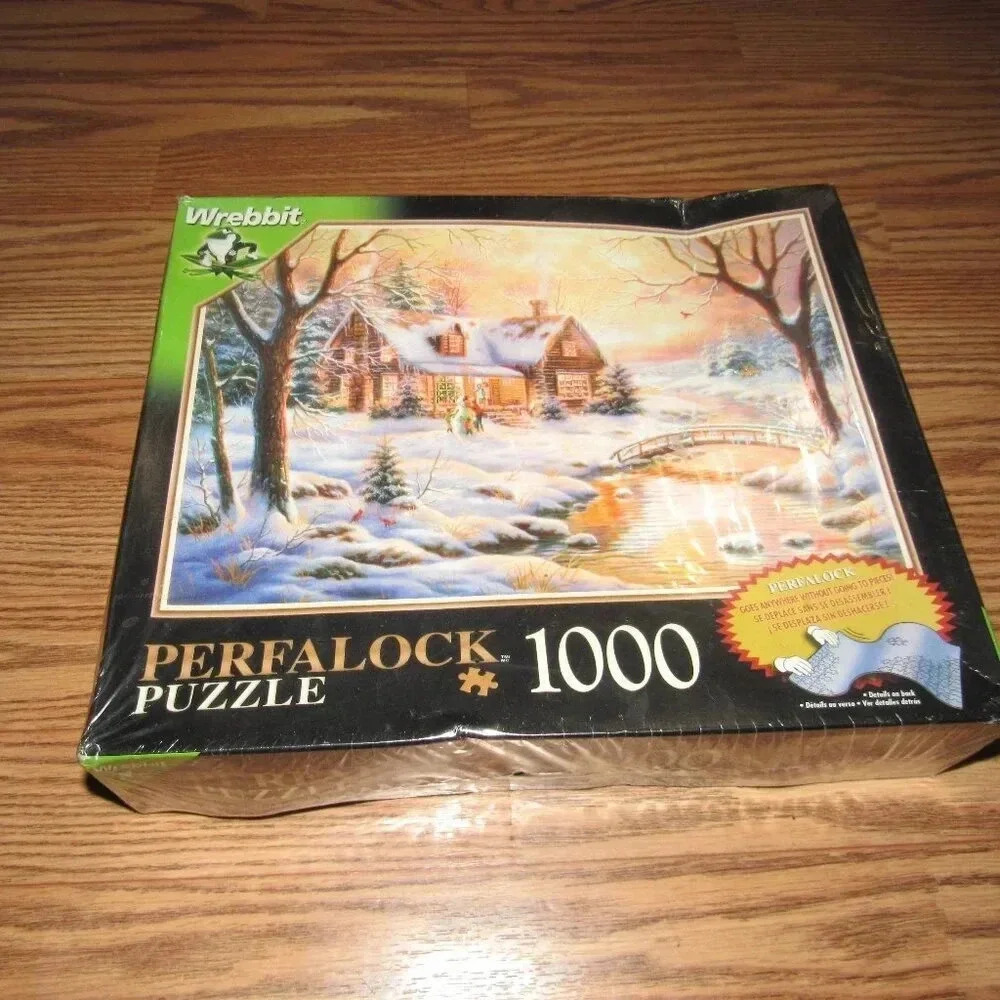 “WINTER BLESSINGS” by Judy Gibson (1000 Piece) Wrebbit Perfalock Puzzle~SEALED!